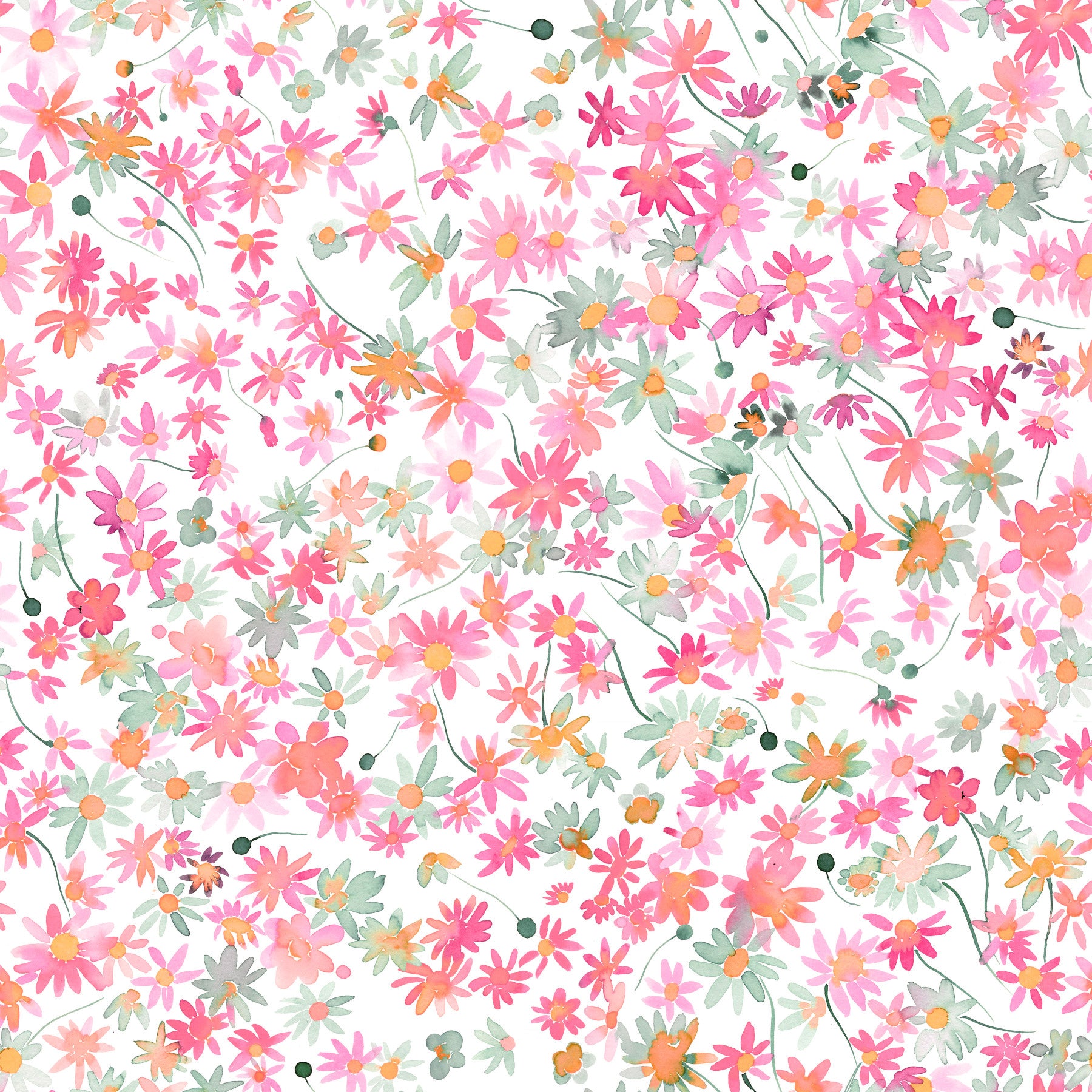 Watercolor Daisy Dance Wallpaper⁠