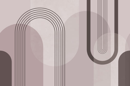 Geometrische Harmonie in Mauve Wandbild