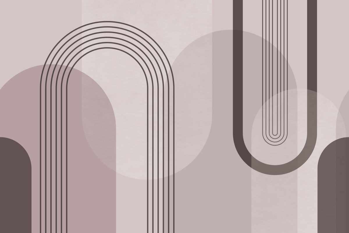 Geometrische Harmonie in Mauve Wandbild in your room — zoomed