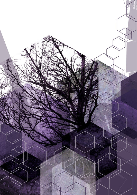 Geometrische Arbor-Vorhang Wandtapete