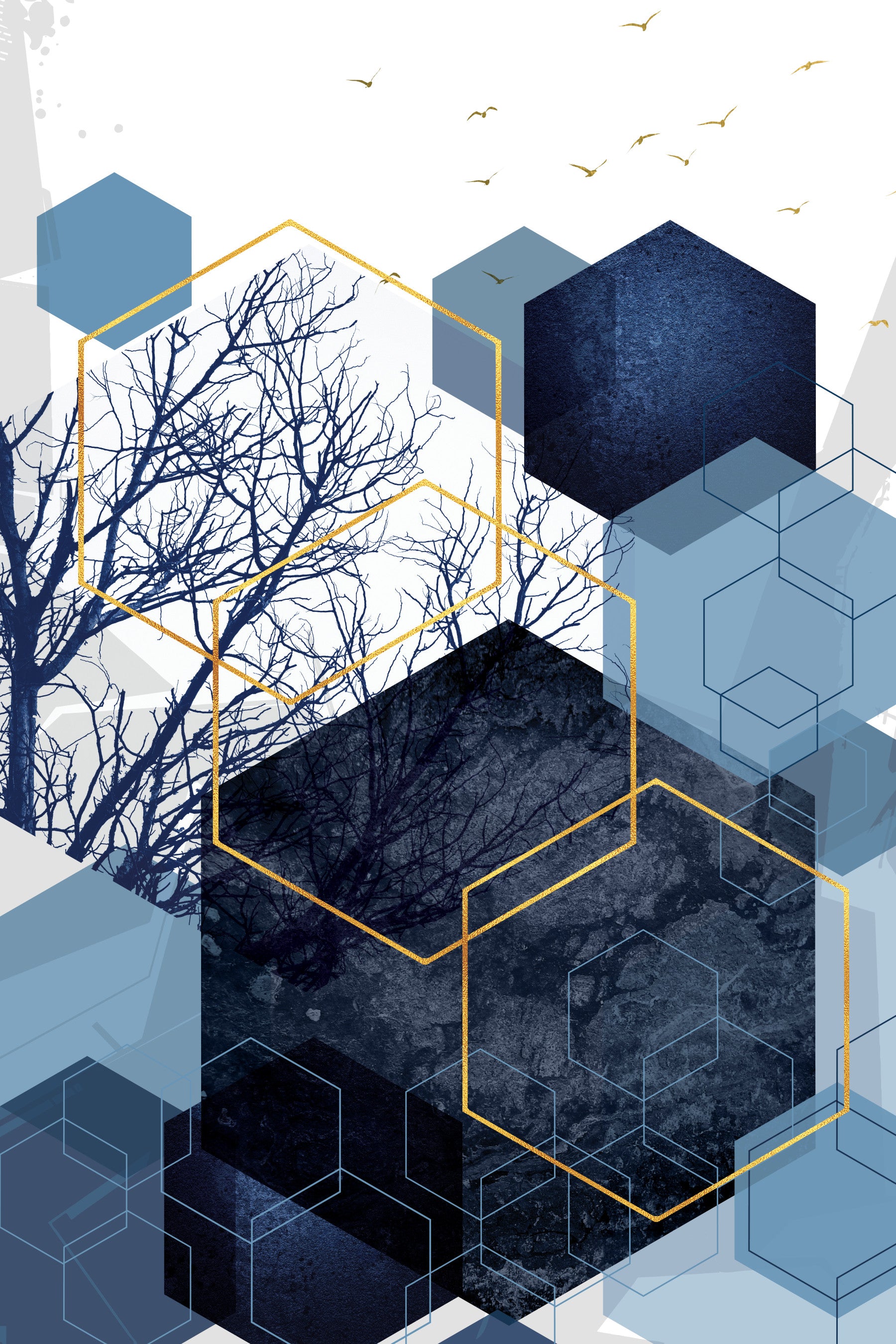 Azure Geometri Vægmaleri