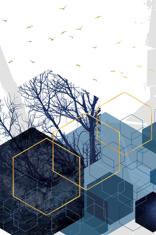 Azure Geometry 2 Wandbild