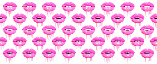 Fuchsia Kiss Pop Muster Wandbild