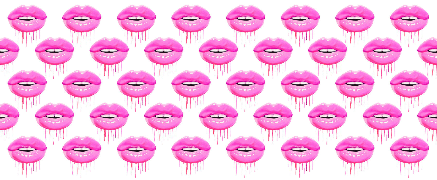 Fuchsia Kiss Pop Muster Wandbild