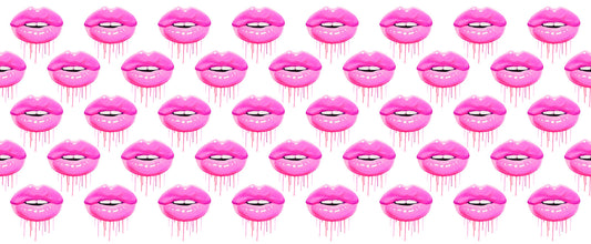 Fuchsia Kiss Pop Patroon Muurmuurdecoratie