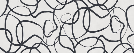 Murale da Parete con Linee Serpentine Astratte