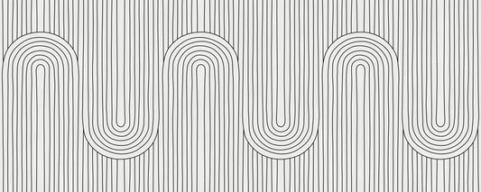 Linear Rhythm Bogen Muurmuurdecoratie