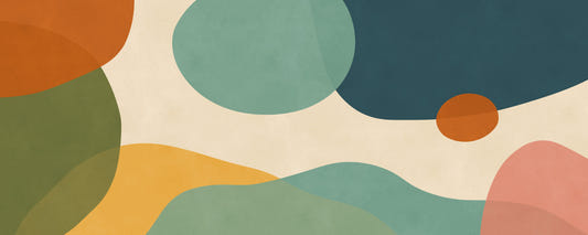 Murale da Parete Astratto Flusso Mid-Century