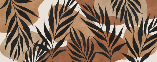 Boho Leaf Flow väggmålning