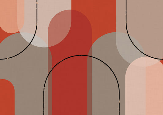 Bold Earthen Curves Wall Mural