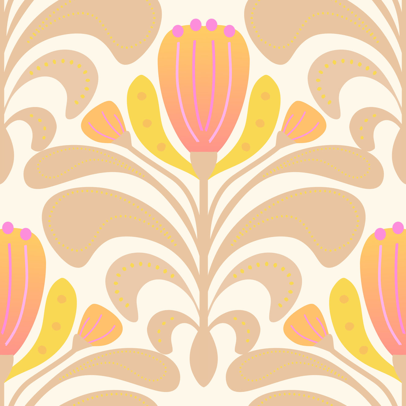 Sunny Floral Melody tapet
