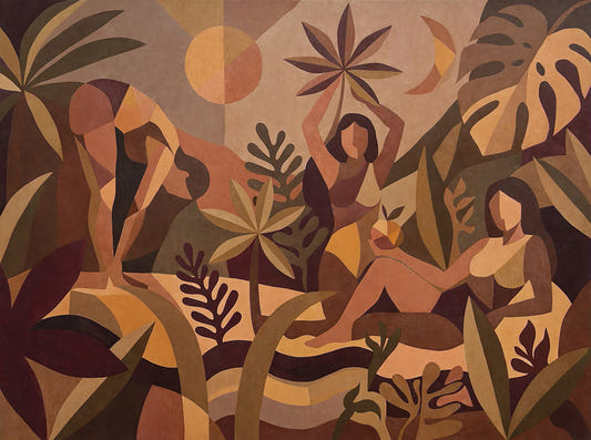 Amber Flora Wall Mural