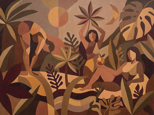 Amber Flora Wandbild