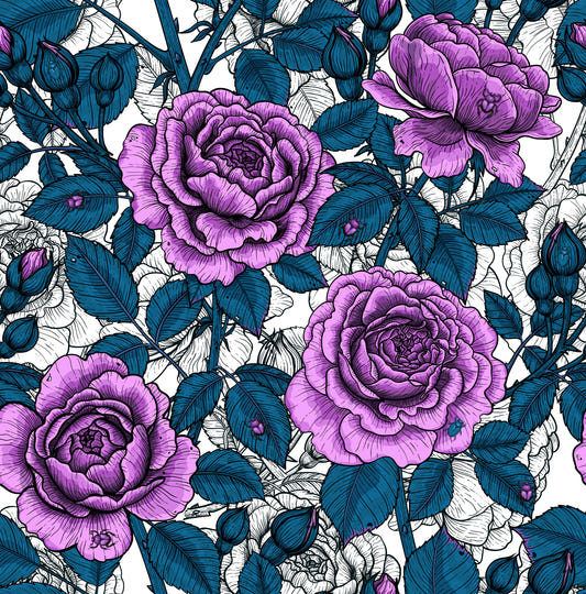 Violet rose garden tapet