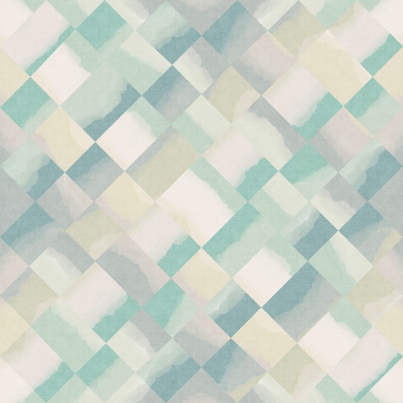 Relax Watery Painted Checker Wallpaper⁠