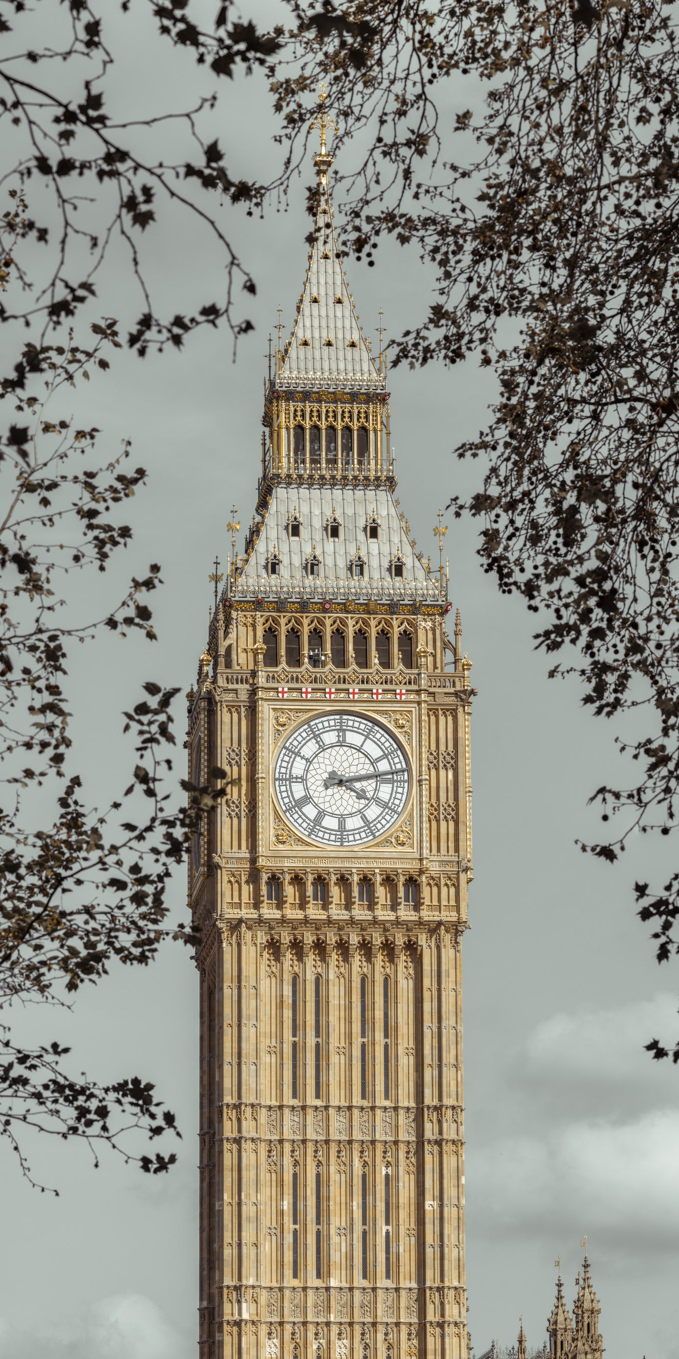 Grande fresque murale horloge de Londres