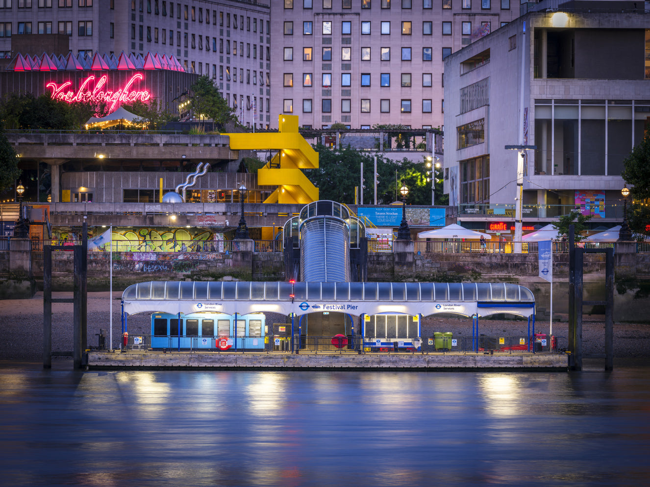 Southbank Night Glow: You Belong Here Wall Mural