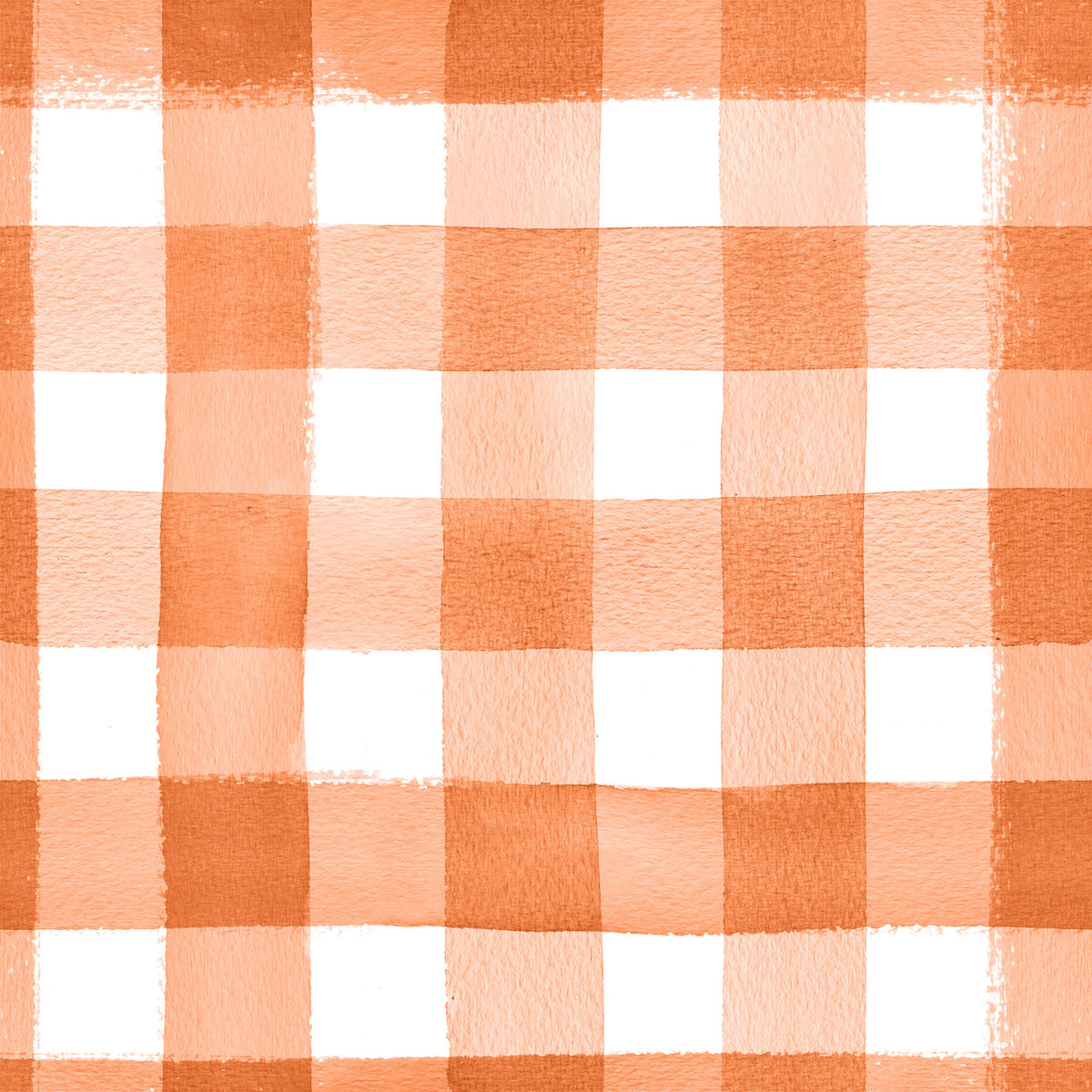Hand-Painted Terracotta Gingham Wallpaper⁠ in your room — zoomed