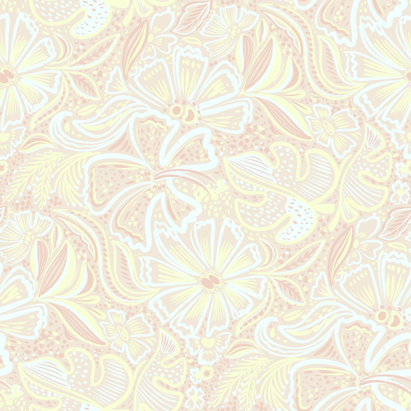 Legende Pastelfarvet Blomsterdrejning Tapet⁠