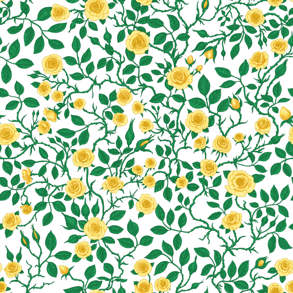 Golden Bloom Rosen-Spalier Tapete in your room