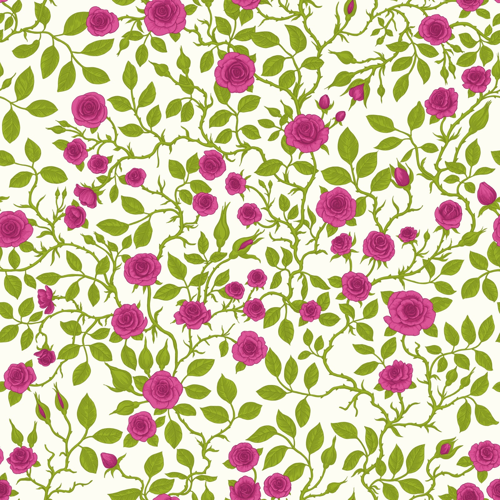 Papier peint treillis Rose en fleurs