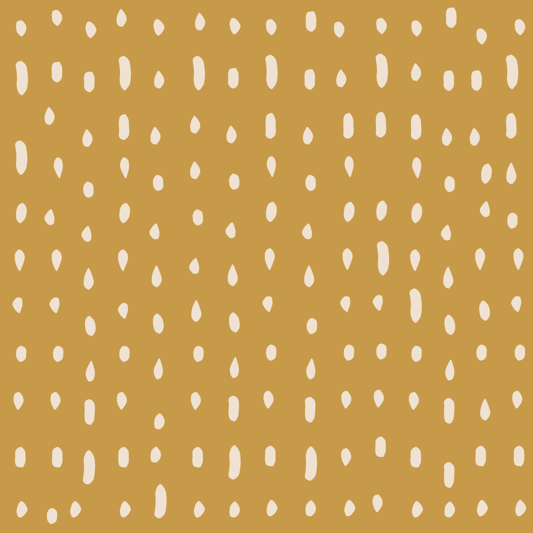 Mid Century Seed Dots sinappikeltainen seinämaalaus