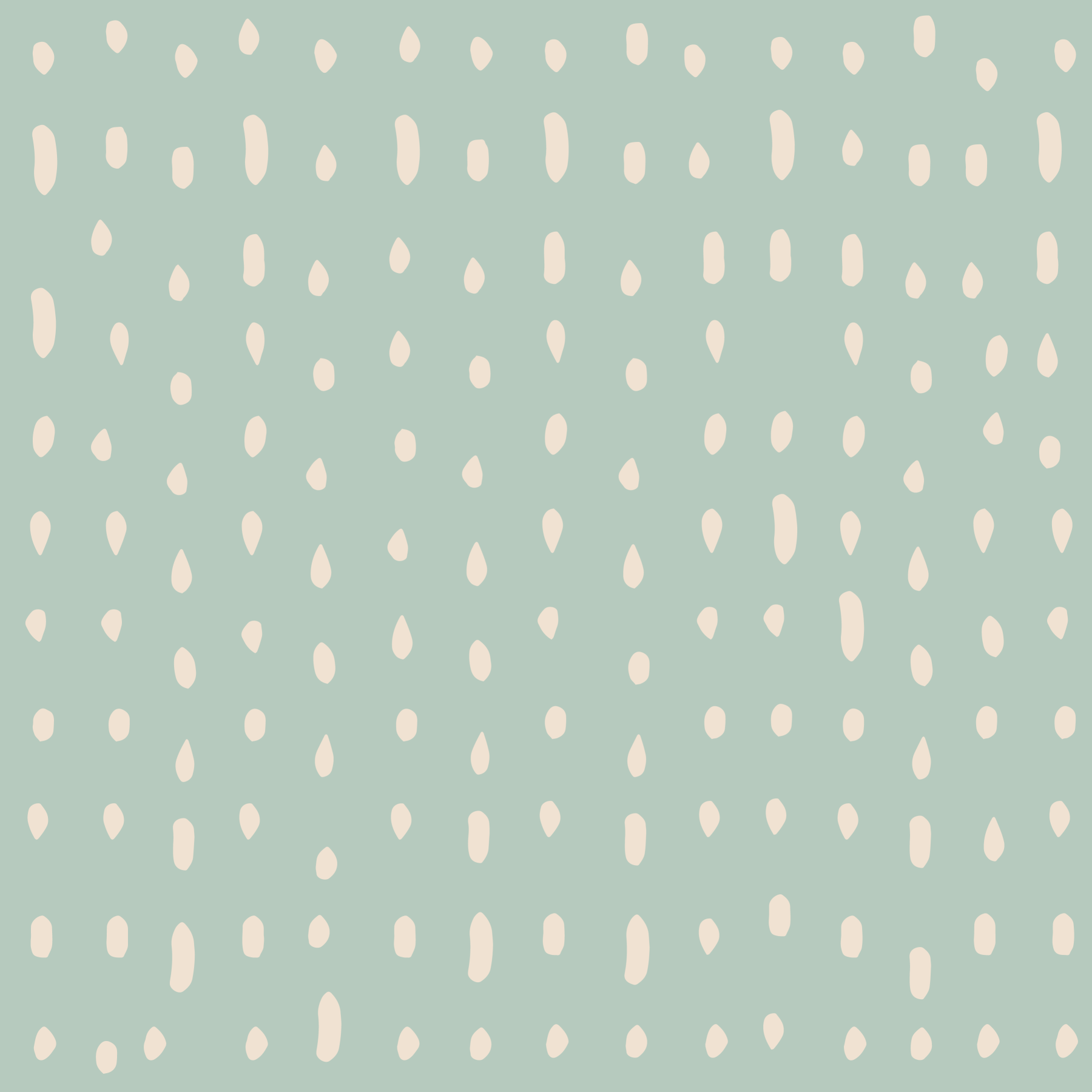 Fresque murale Mid Century Seed Dots en sauge claire