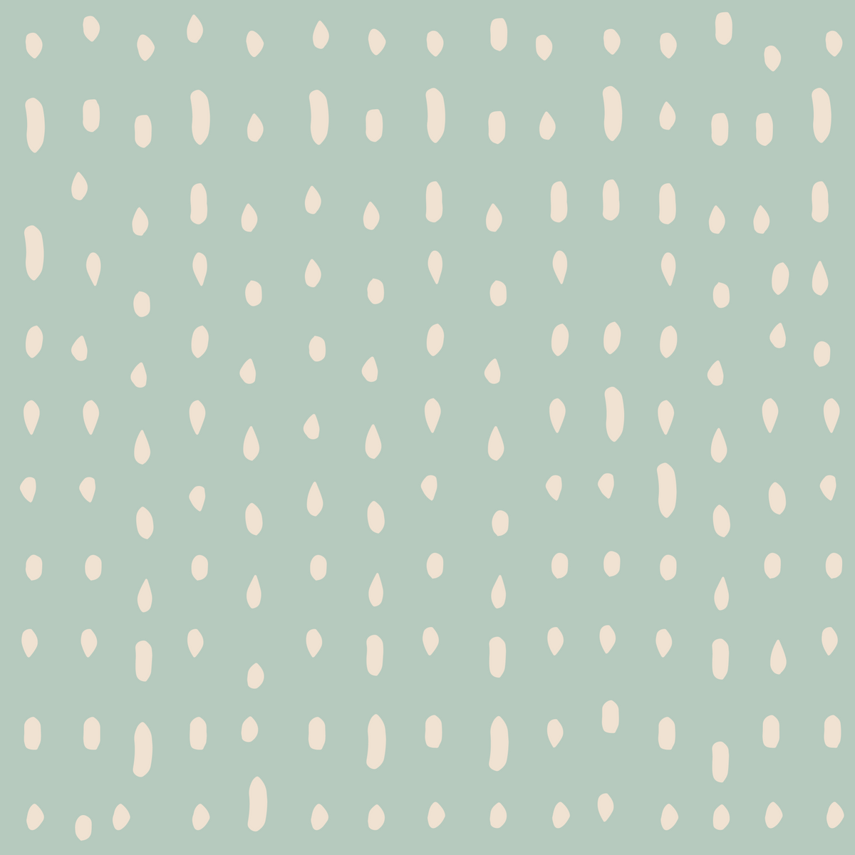 Murale da parete Mid Century Seed Dots in salvia chiaro in your room — zoomed