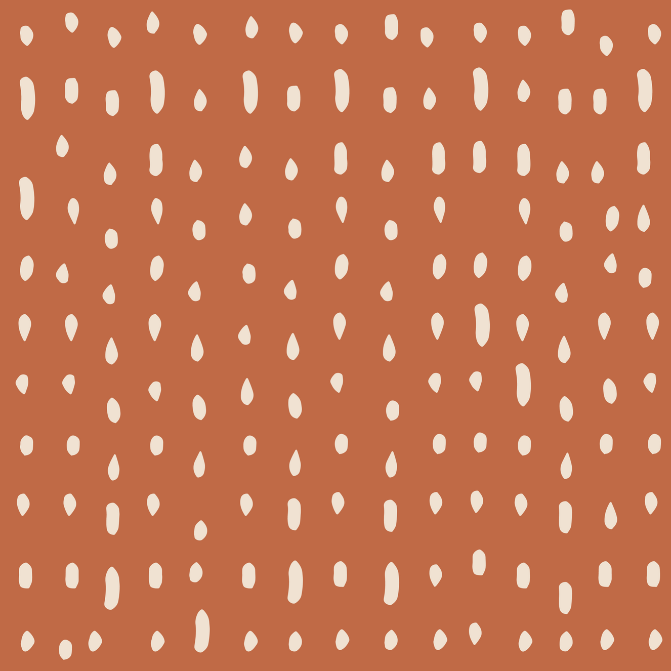 Mid Century Seed Dots Terracotta Wallpaper Wall Mural