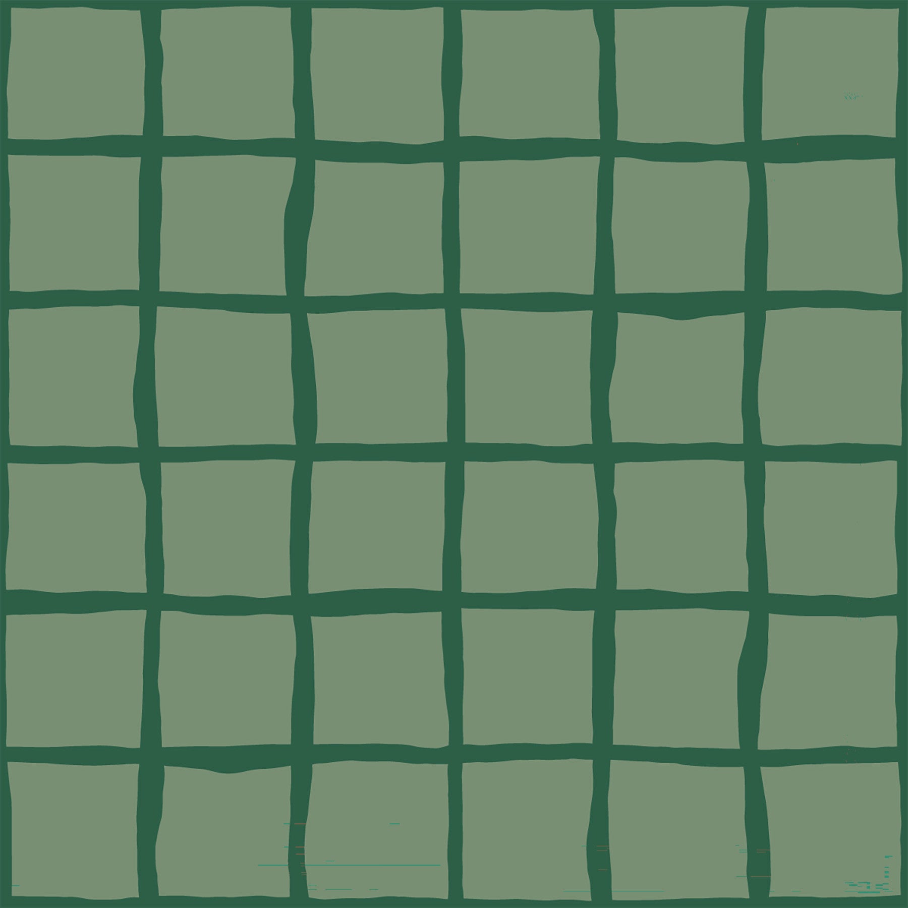 With Mid Century Wavy Grid wallpaper, a dining room reads as a relaxed checked scheme