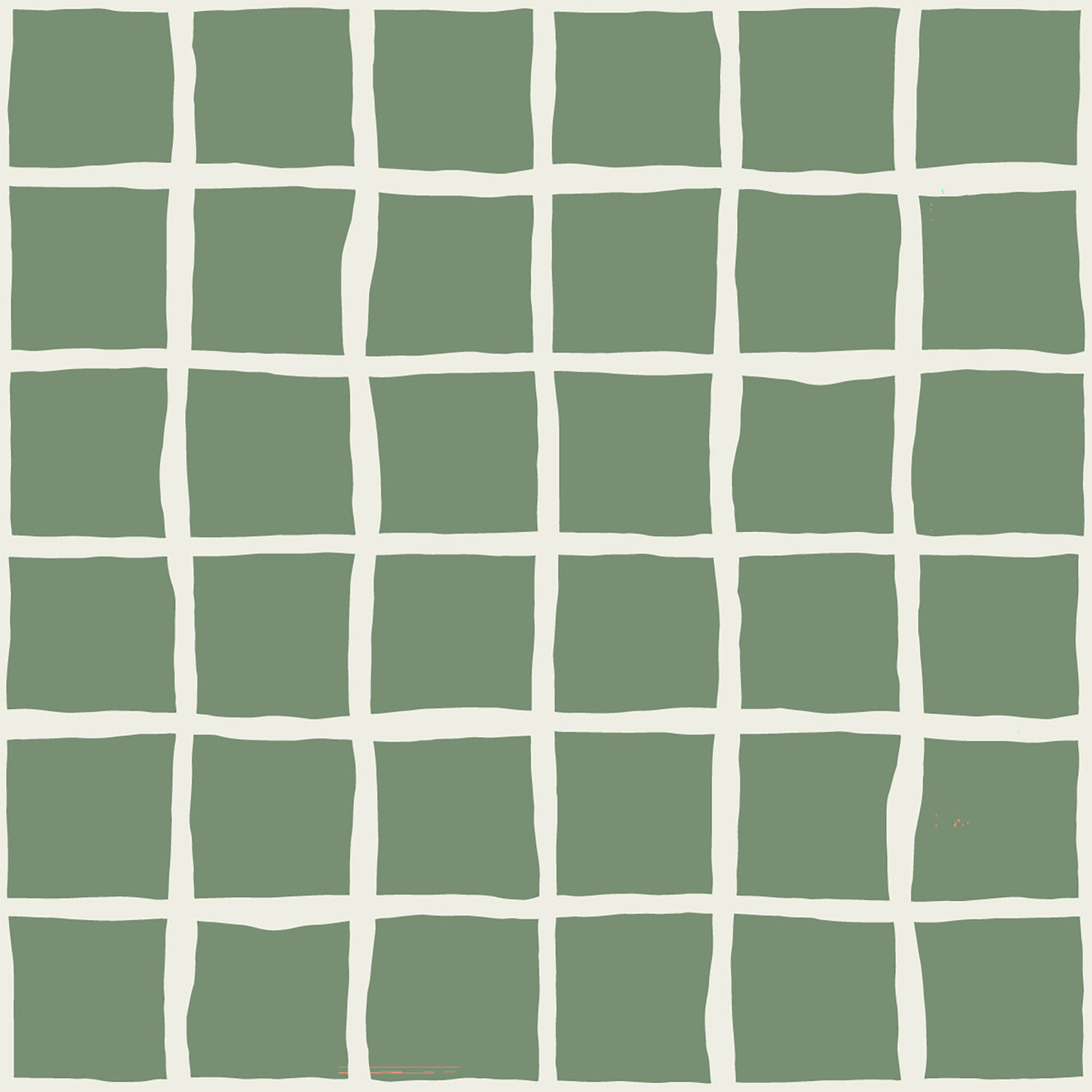 Mid Century Wavy Grid Sage Wallpaper Wallpaper⁠