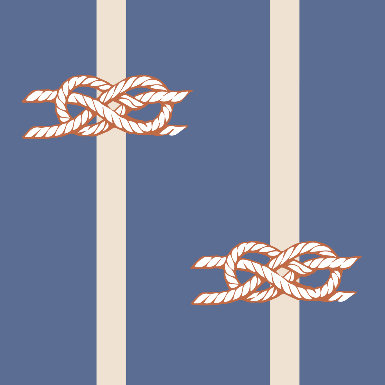 Nautical Rope Stripe Dusty Blue Wallpaper Wallpaper⁠