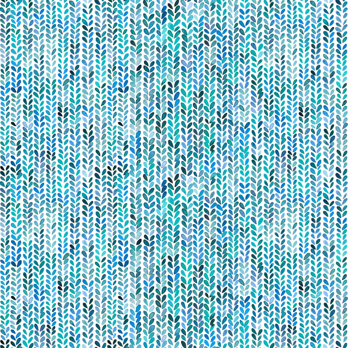 Aqua Knit Cascade Wallpaper⁠ in your room — zoomed