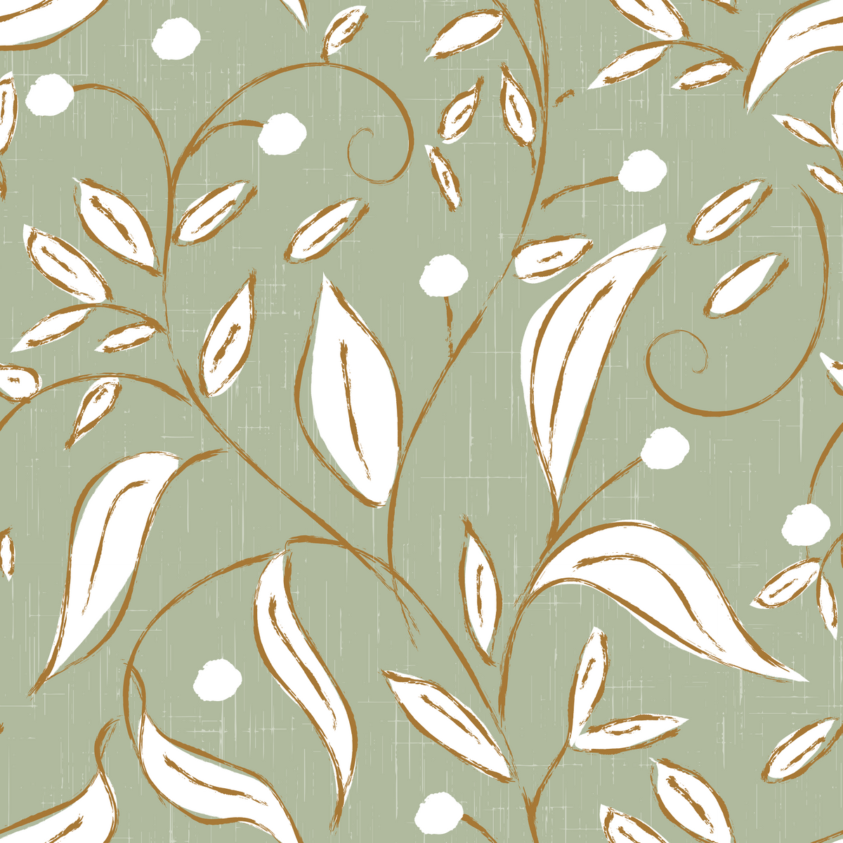 Papier peint scandinave à motif de vigne botanique vert sauge in your room — zoomed
