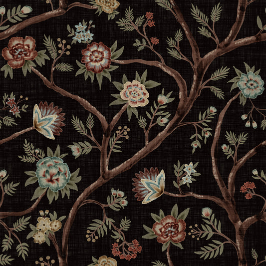 Fresque murale sombre Revival Chintz Arbre Sans Fin