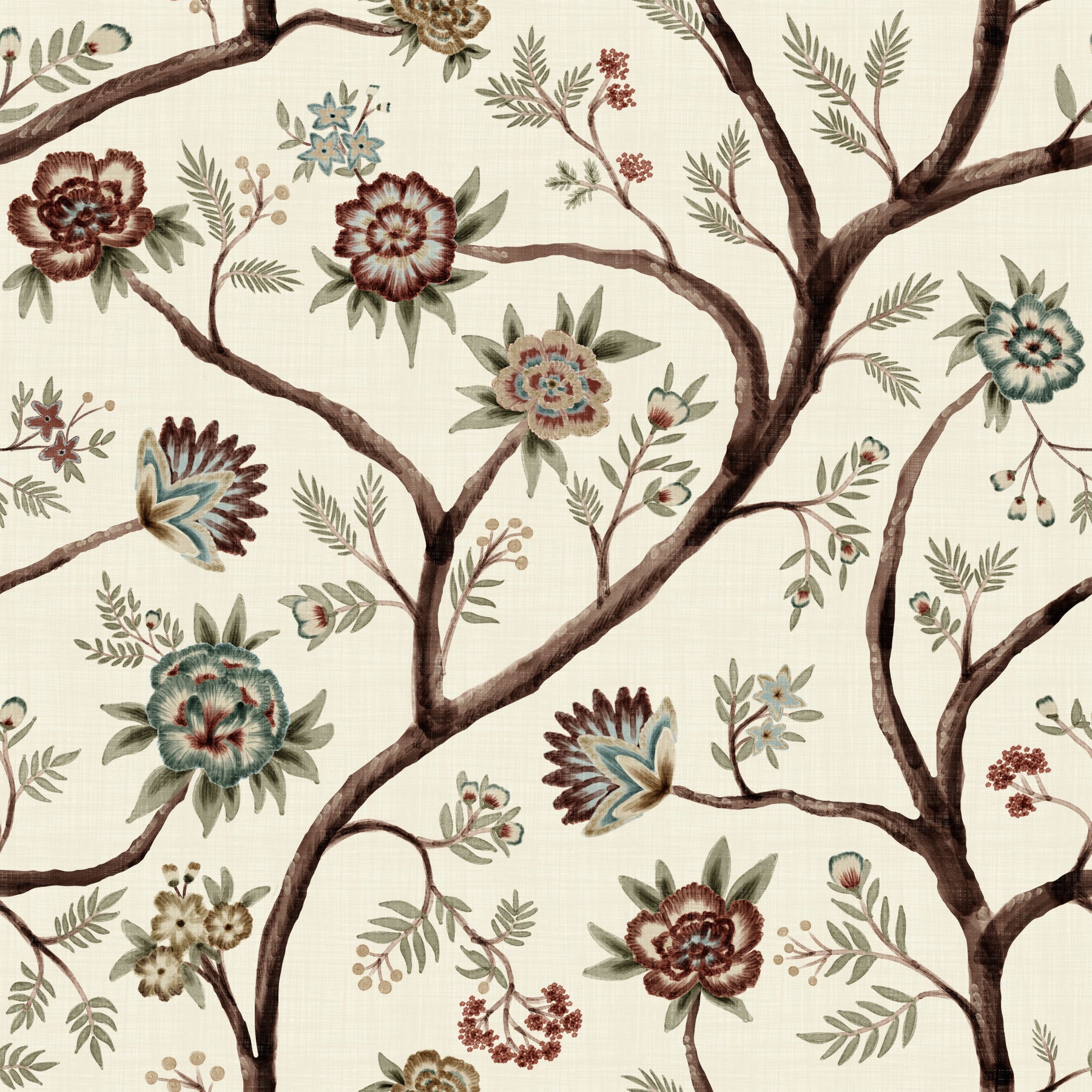 Never Ending Tree Chintz Revival Lys Vægmaleri