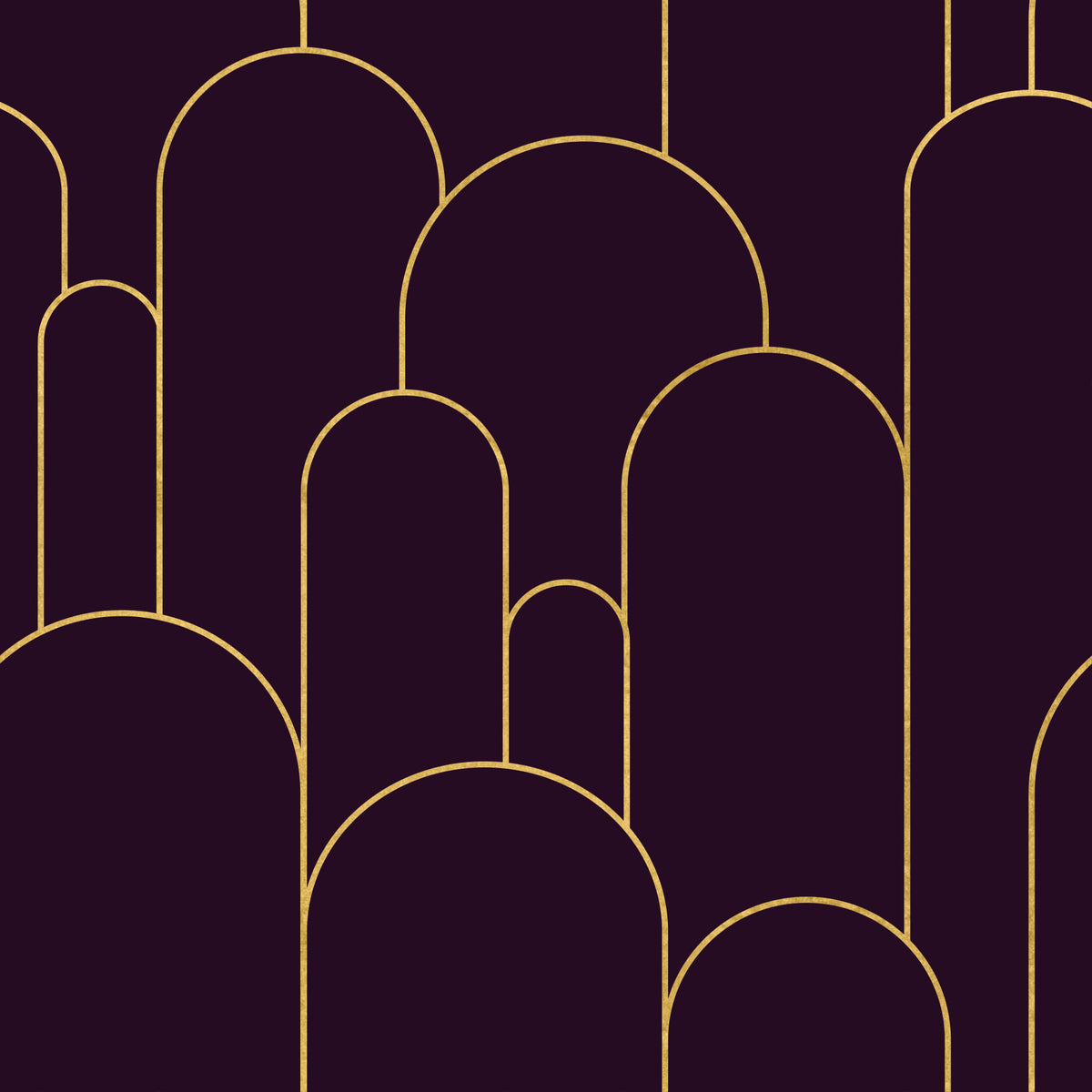 Papier peint Arches Plum Noir Glamour Rétro