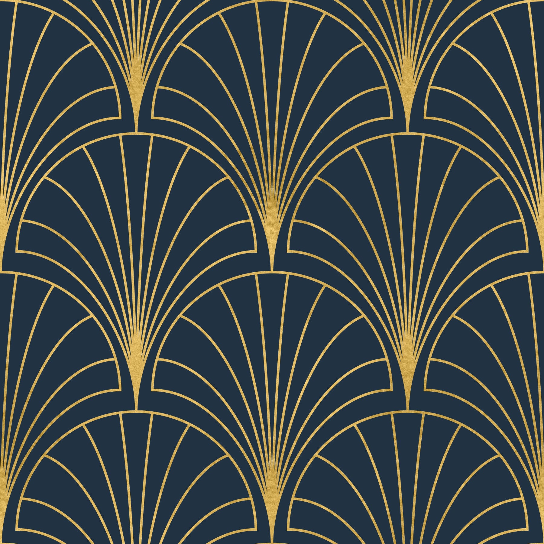 Regal Gatsby Tapete in Mitternachtsblau und Gold in your room — zoomed