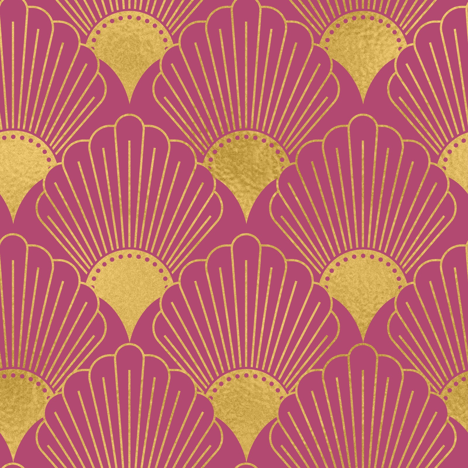 Carta da parati Gatsby Glamour Ventaglio Art Deco