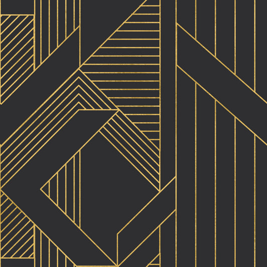 Carta da parati geometrica Art Deco Era d'Oro