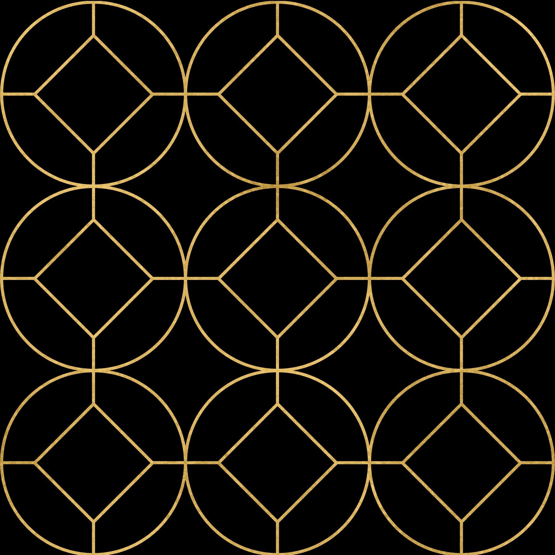 Papier peint géométrique Art déco Gatsby doré in your room — zoomed