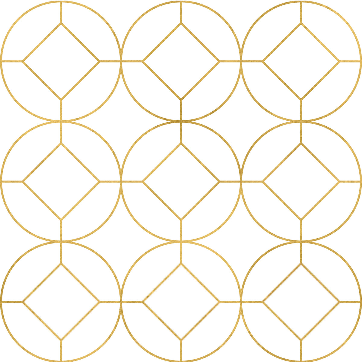 Papier peint moderne luxe à treillis or et blanc in your room — zoomed
