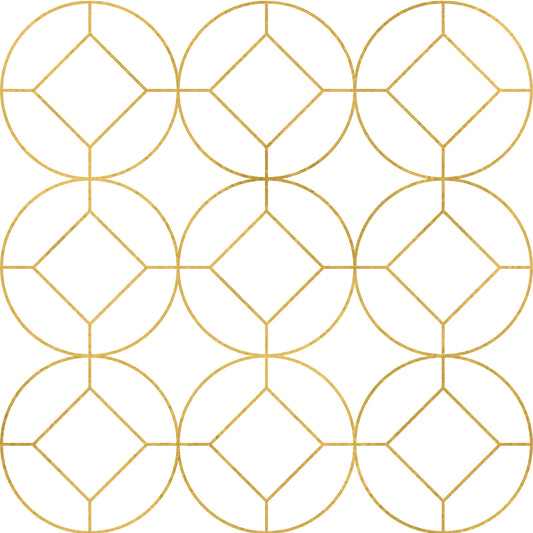 Carta da parati moderna lusso a rete oro e bianco