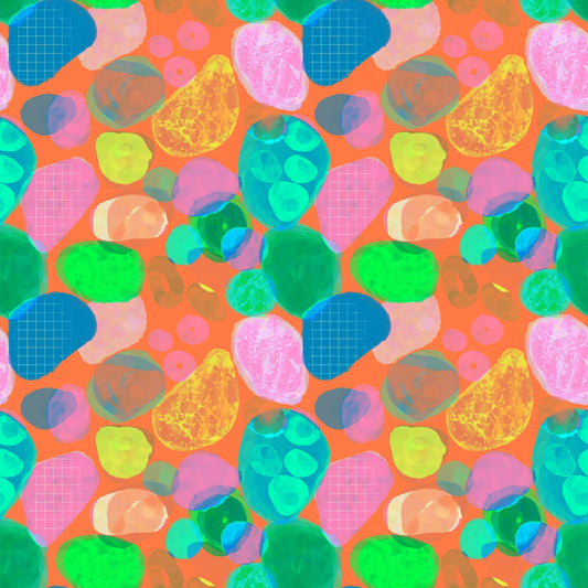 Retro Terrazzo Pop Abstract Wallpaper