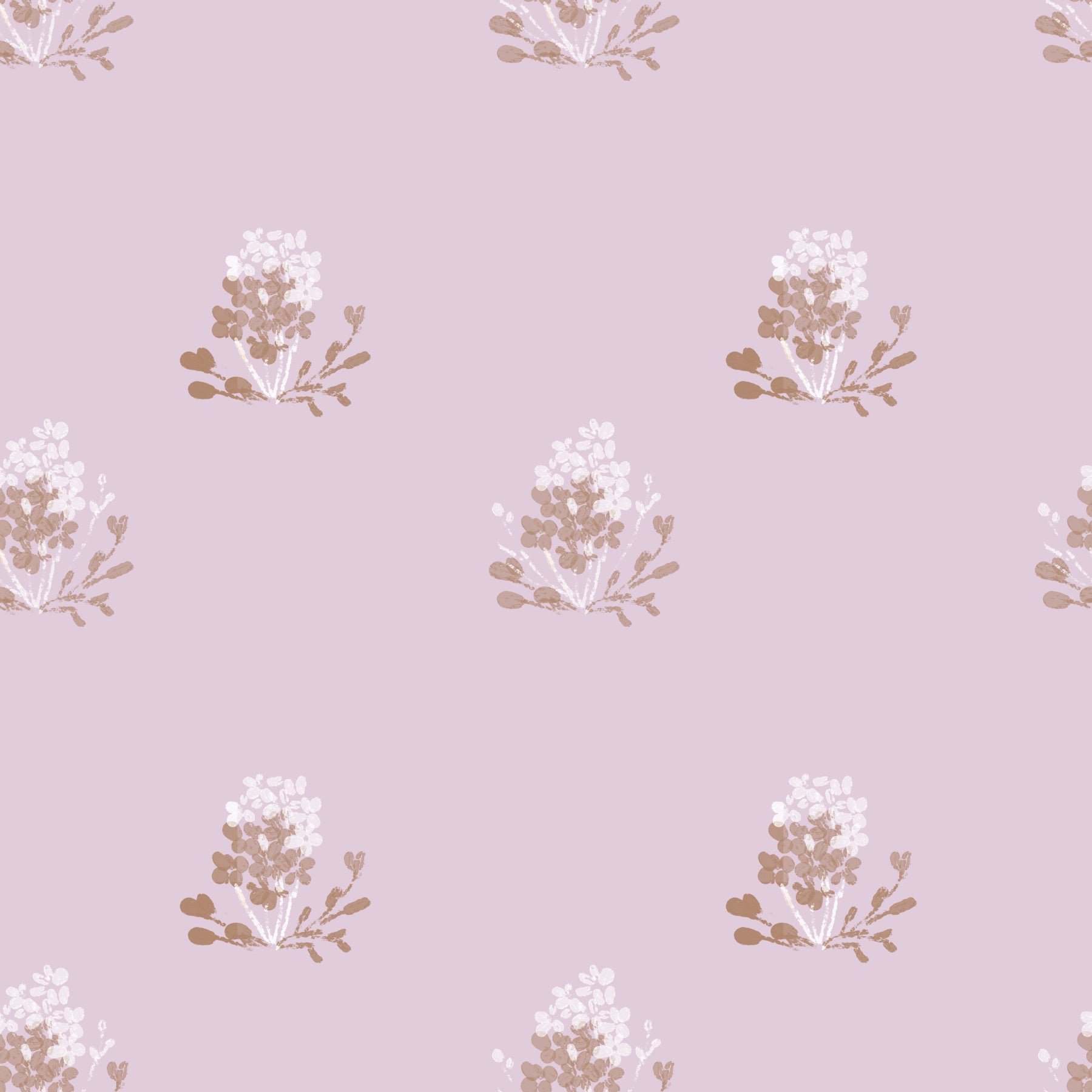 Papel pintado encantador de flores de lavanda pintadas a mano