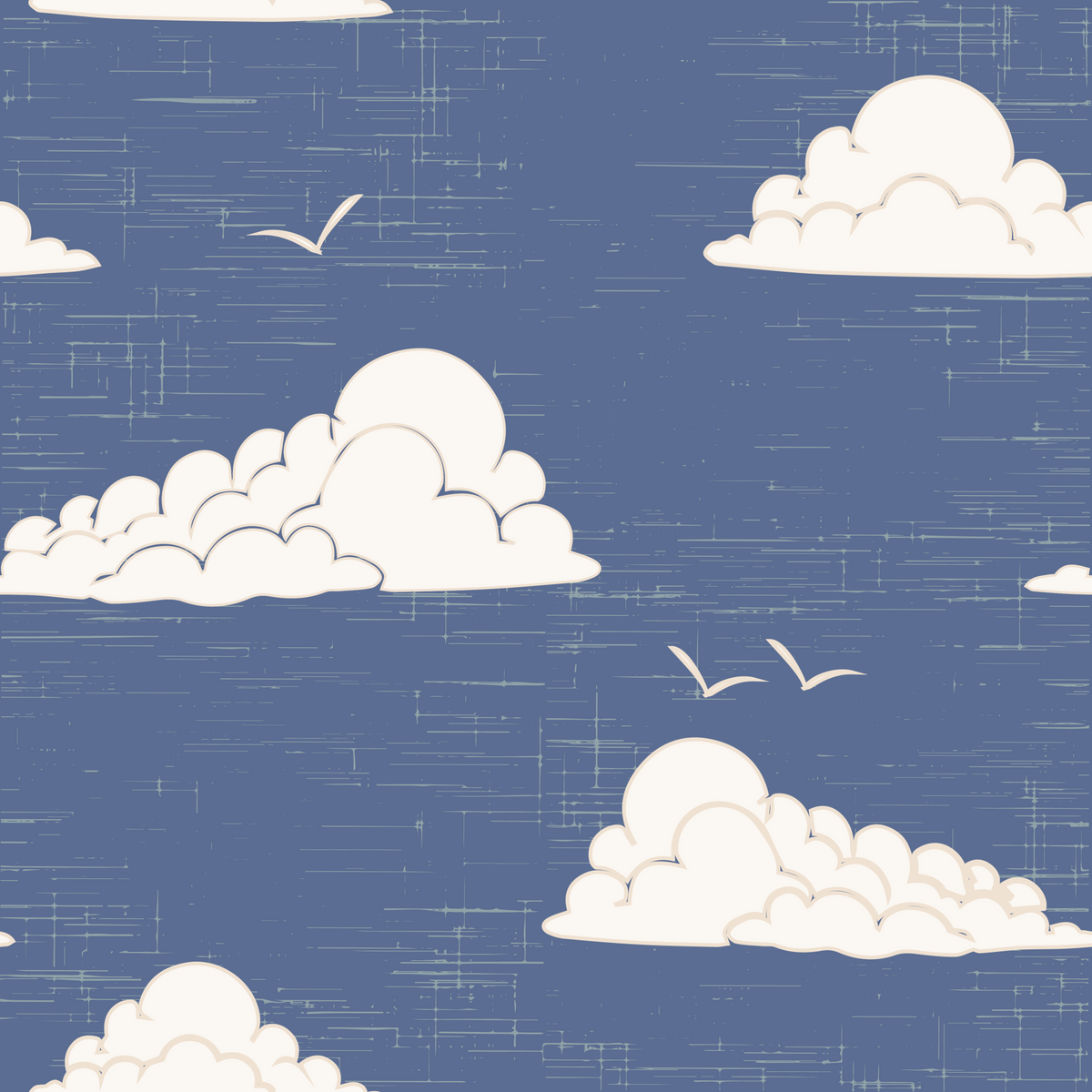 Papel tapiz cielo nublado azul polvoriento de mediados de siglo⁠
