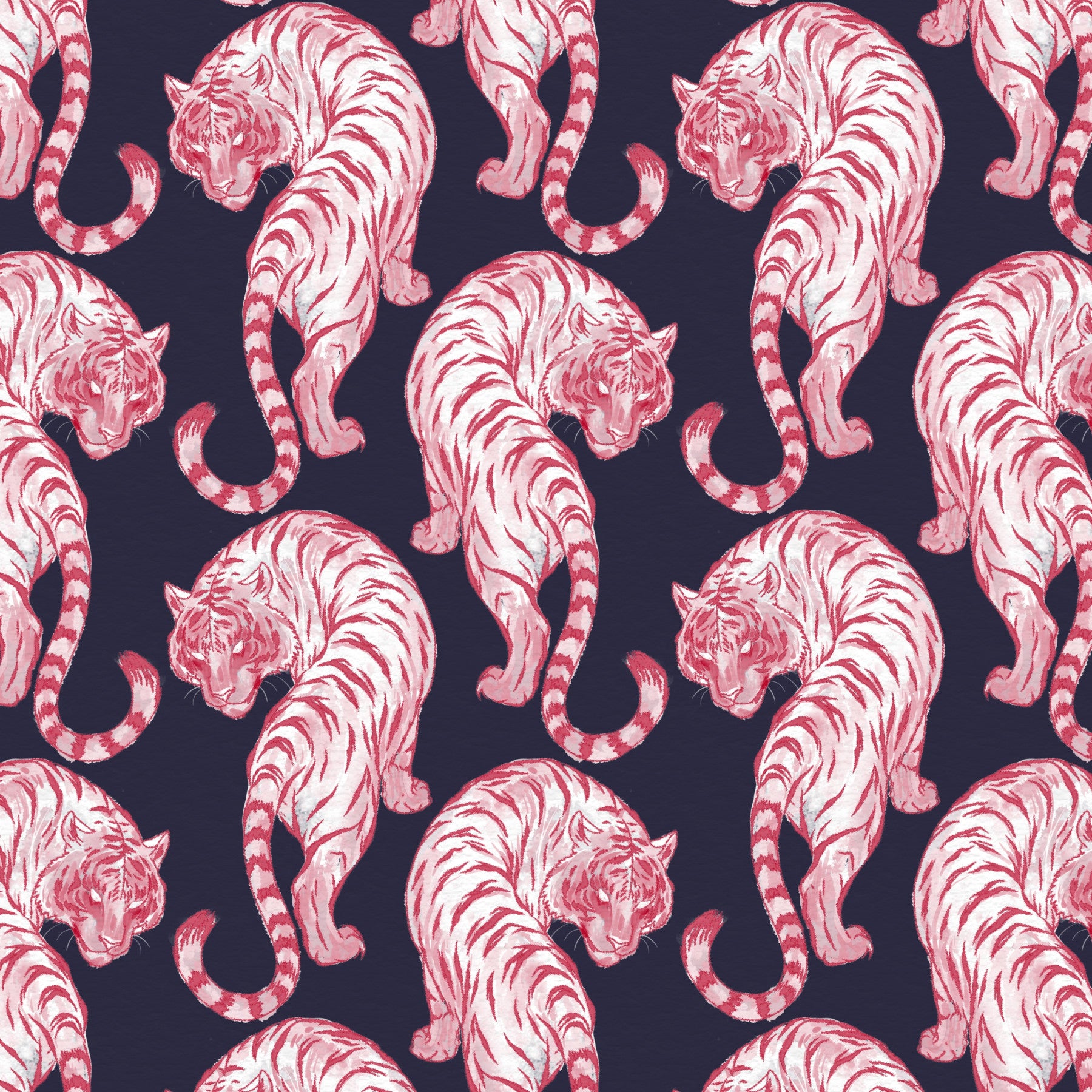 Midnight Rose Prowling Tiger Tapete