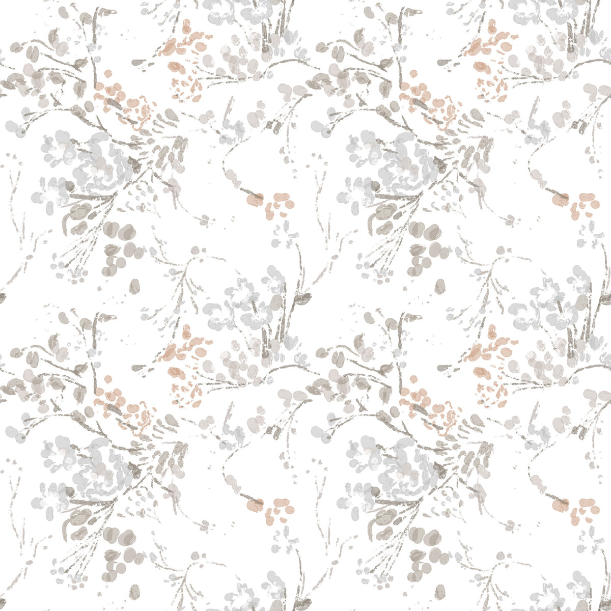 Whispering Pastel Botanicals Wallpaper⁠ in your room — zoomed