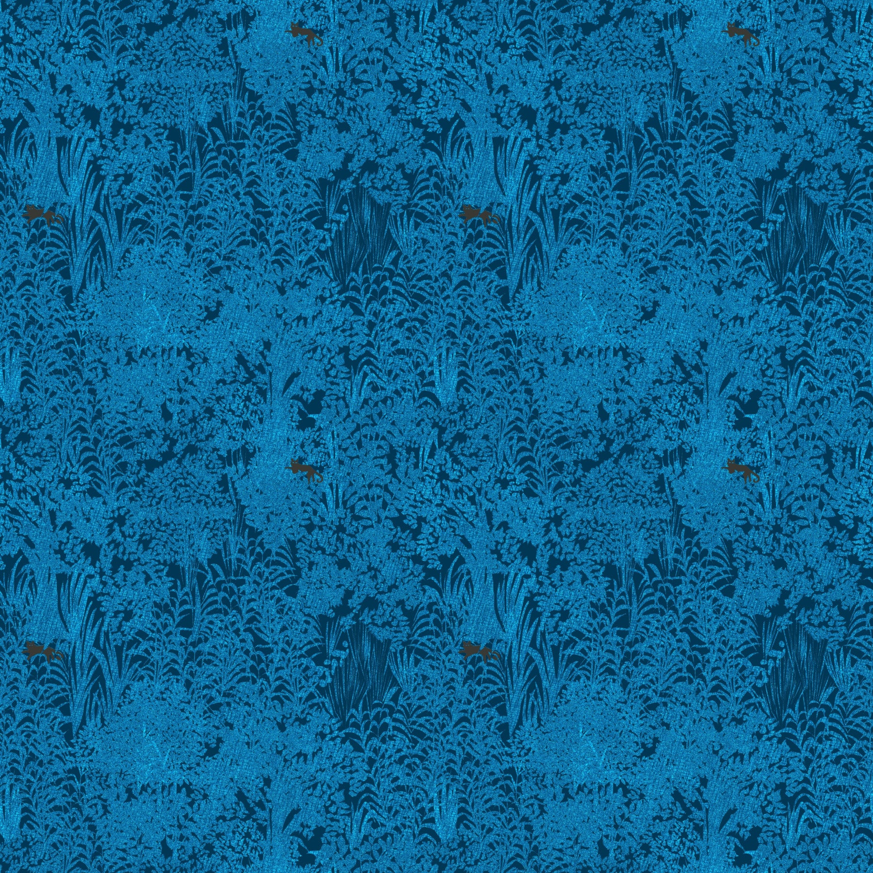 Carta da parati Foresta Incantata Blu Notte