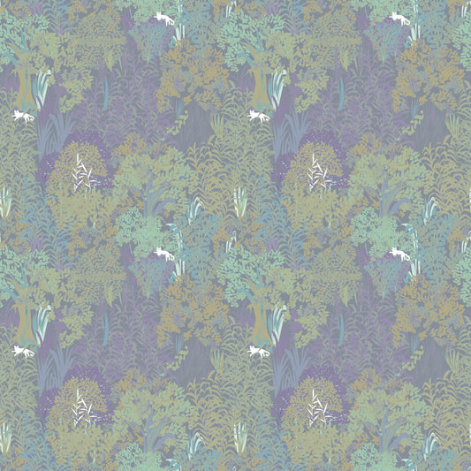 Sage og Lilac Botanisk Jungel Tapet Tapestry Tapet